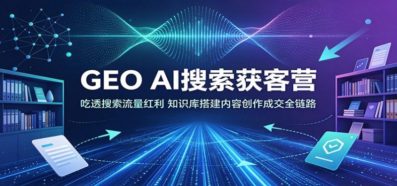 GEO AI搜索获客营:吃透搜索流量红利,知识库搭建内容创作成交全链路-初遇资源网