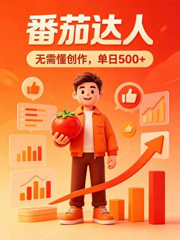 番茄小说达人全自动变现,普通人轻松日入500+-初遇资源网