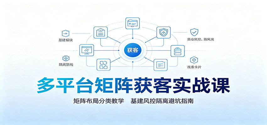 【福缘网创】多平台矩阵获客实战课：矩阵布局分类教学，基建风控隔离避坑指南 - 初遇资源网