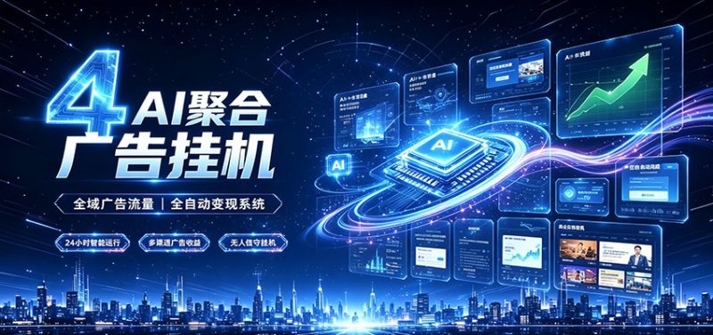 全域广告流量聚合,AI无人挂机稳赚佣金,打造长期稳定被动收入副业-初遇资源网