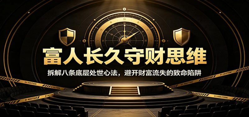 富人长久守财思维：拆解八条底层处世心法，避开财富流失的致命陷阱-初遇资源网