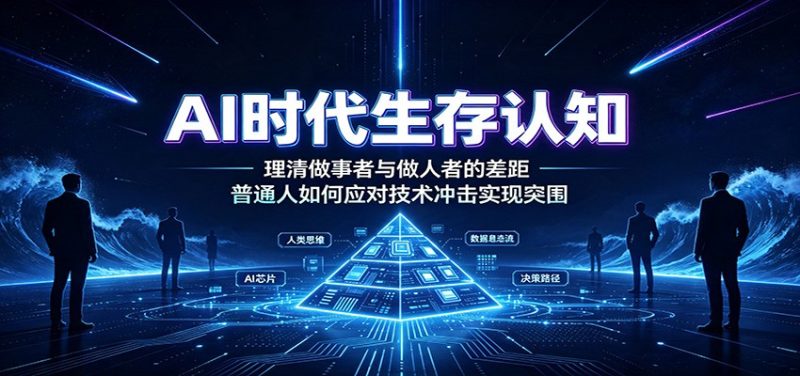 AI时代生存认知：理清做事者与做人者的差距，普通人如何应对技术冲击实现突围-初遇资源网