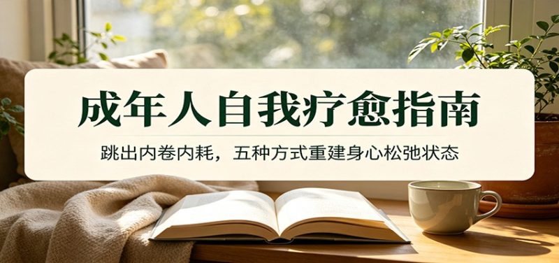 成年人自我疗愈指南：跳出内卷内耗，五种方式重建身心松弛状态-初遇资源网