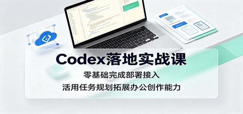 Codex落地实战课:零基础完成部署接入,活用任务规划拓展办公创作能力-初遇资源网