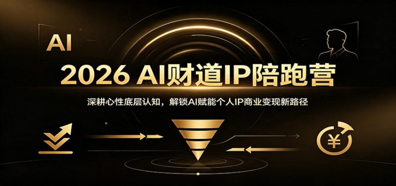 2026 AI财道IP陪跑营:深耕心性底层认知,解锁AI赋能个人IP商业变现新路径-初遇资源网