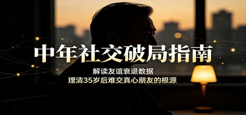 中年社交破局指南：解读友谊衰退数据，理清35岁后难交真心朋友的根源-初遇资源网
