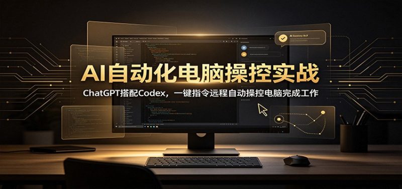 AI自动化电脑操控实战:ChatGPT搭配Codex,一键指令远程自动操控电脑完成工作-初遇资源网