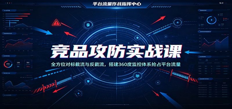 竞品攻防实战课:全方位对标截流与反截流,搭建360度监控体系抢占平台流量-初遇资源网