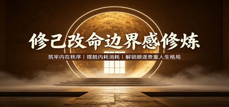 修己改命边界感修炼：筑牢内在秩序，摆脱内耗消耗，解锁顺遂贵重人生格局-初遇资源网