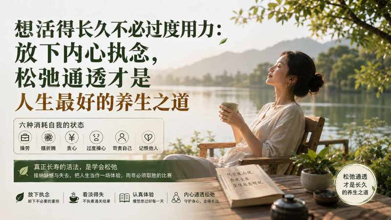 付费文章：想活得长久不必过度用力：放下内心执念，松弛通透才是人生最好的养生之道-初遇资源网