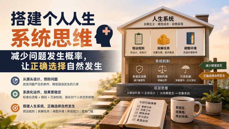 付费文章：搭建个人人生系统思维：减少问题发生概率，让正确选择自然发生-初遇资源网