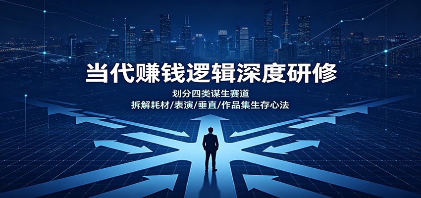 当代赚钱逻辑深度研修：划分四类谋生赛道，拆解耗材/表演/垂直/作品集生存心法 - 福缘网