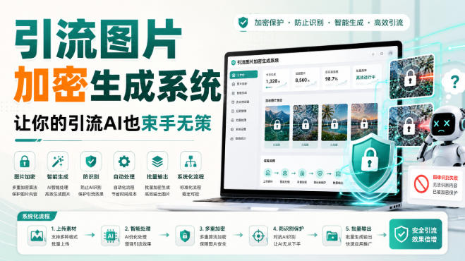引流图片加密生成系统,让你的引流AI也束手无策-初遇资源网