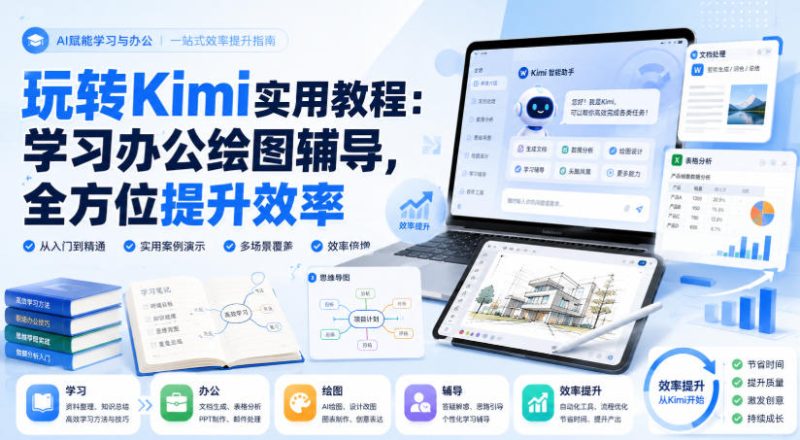 玩转Kimi实用教程:学习办公绘图辅导,全方位提升效率-初遇资源网