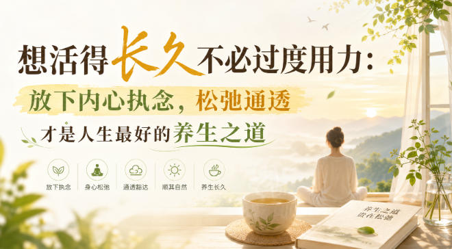 付费文章:想活得长久不必过度用力:放下内心执念,松弛通透才是人生最好的养生之道-初遇资源网
