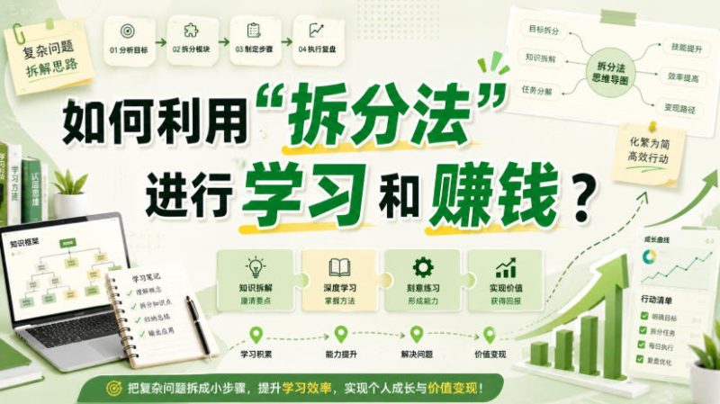 付费文章:如何利用“拆分法”进行学习和賺钱?-初遇资源网