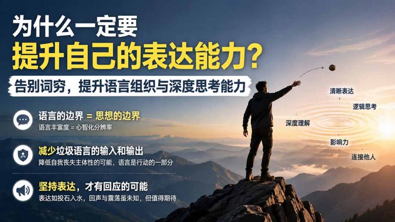 付费文章:为什么一定要提升自己的表达能力?告别词穷,提升语言组织与深度思考能力-初遇资源网
