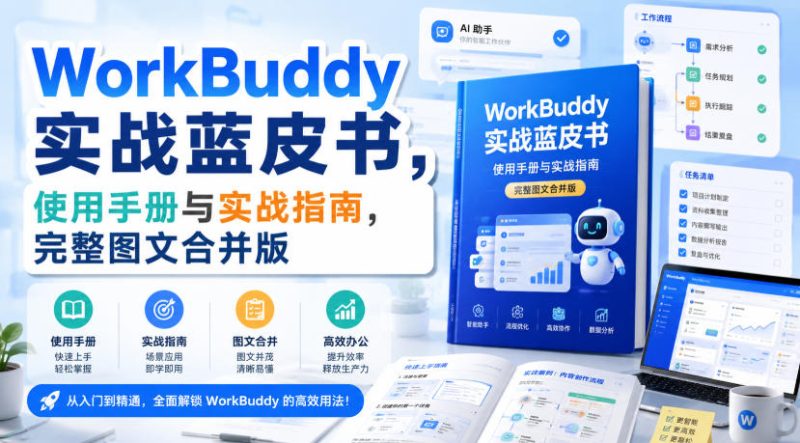 WorkBuddy实战蓝皮书,使用手册与实战指南,完整图文合并版-初遇资源网