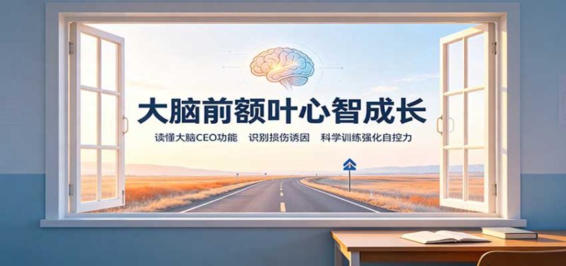 大脑前额叶心智成长:读懂大脑CEO功能,识别损伤诱因,科学训练强化自控力-初遇资源网