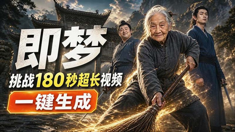 即梦挑战180秒超长视频!一键生成3分钟电影?完整制作流程详细分享!-初遇资源网