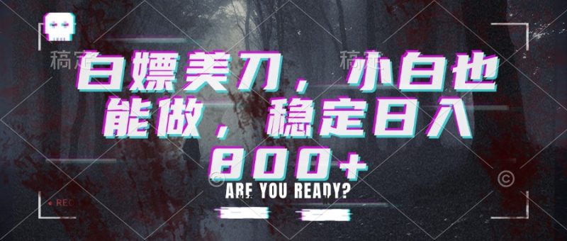 白嫖美刀,小白也能做,稳定日入800+-初遇资源网
