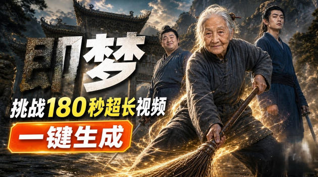 即梦挑战180秒超长视频!一键生成3分钟电影?完整制作流程详细分享!-初遇资源网
