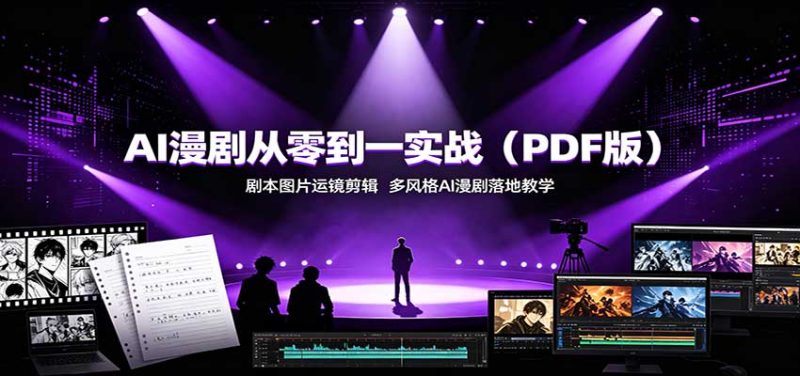 AI漫剧从零到一实战:剧本图片运镜剪辑,多风格AI漫剧落地教学-初遇资源网