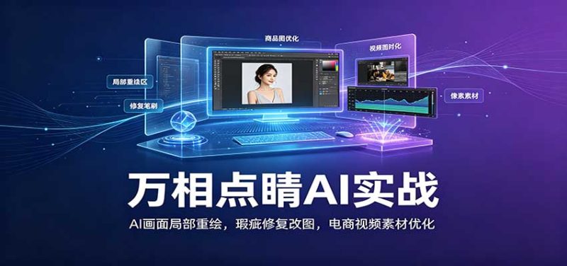 万相点睛AI实战：AI画面局部重绘，瑕疵修复改图，电商视频素材优化-初遇资源网