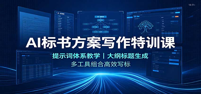 AI标书方案写作特训课：提示词体系教学，大纲标题生成，多工具组合高效写标 - 福缘网