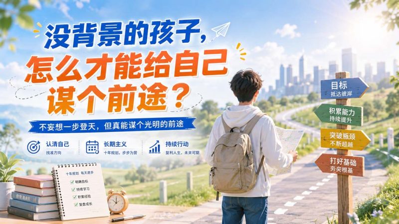付费文章:没背景的孩子,怎么才能给自己谋个前途?-初遇资源网