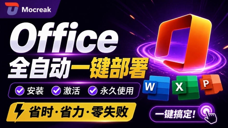 Office全自动一键部署安装，最高支持2024版本，可自定义安装组件，内置激活工具，全免费使用Mocreak！ - 冒泡网