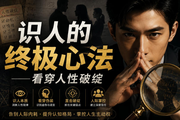 付费文章：识人的终极心法——看穿人性破绽-初遇资源网