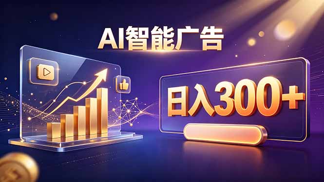 不露脸、不直播，AI 智能广告日入 300 + 是怎么做到的？-初遇资源网
