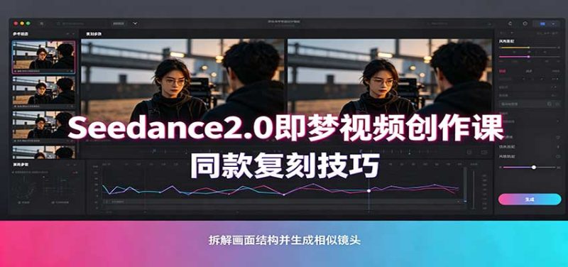 Seedance2.0即梦视频创作课:剧本式视频制作,同款复刻技巧,多行业案例落地教学-初遇资源网