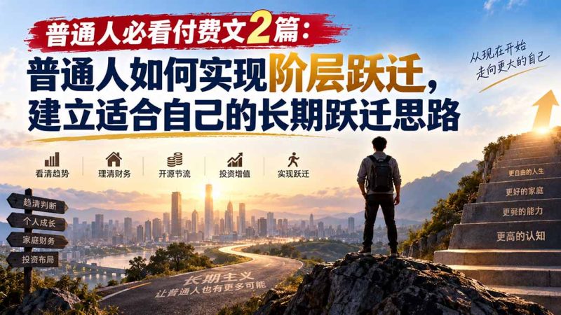 普通人必看付费文2篇：普通人如何实现阶层跃迁，建立适合自己的长期跃迁思路-初遇资源网