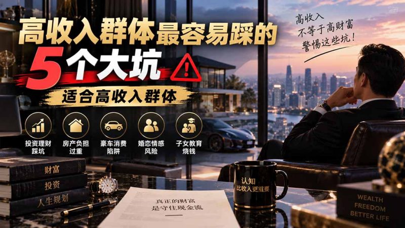 付费文章：高收入群体最容易踩的5个大坑，适合高收入群体-初遇资源网