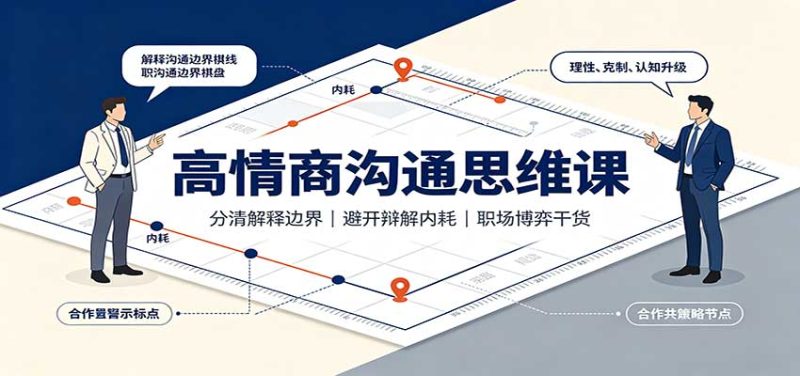 高情商沟通思维课：分清解释边界，避开辩解内耗，职场博弈干货-初遇资源网