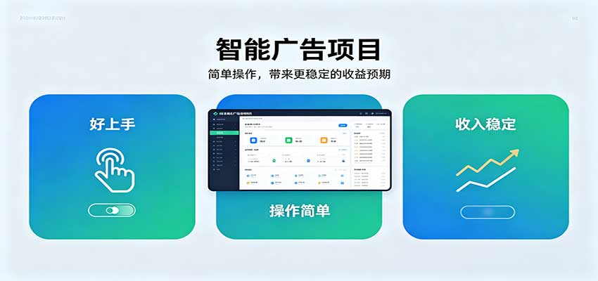智能广告挂机项目，操作简单上手快，收益稳定可持续。稳定日入300+ - 福缘网