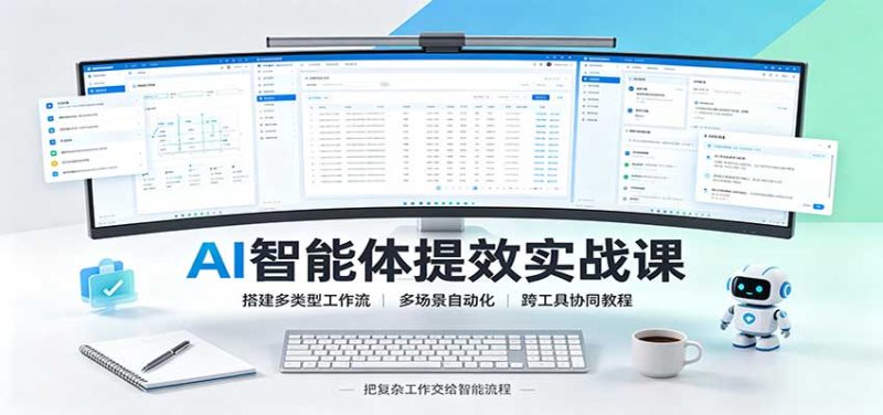 AI智能体提效实战课：搭建多类型工作流，多场景自动化，跨工具协同教程-初遇资源网
