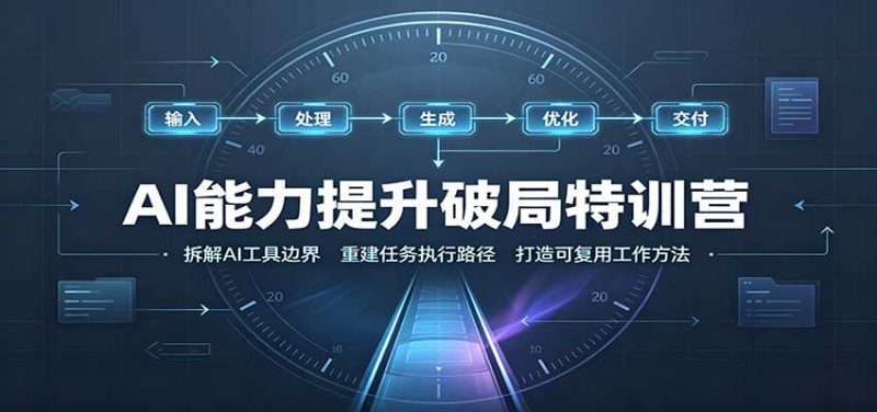 AI能力提升破局特训营:掌握AI交互逻辑,内容创作,搭建工作流-初遇资源网