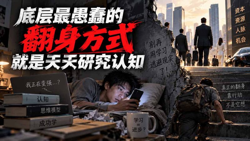 付费文章:底层最愚蠢的翻身方式就是天天研究认知-初遇资源网