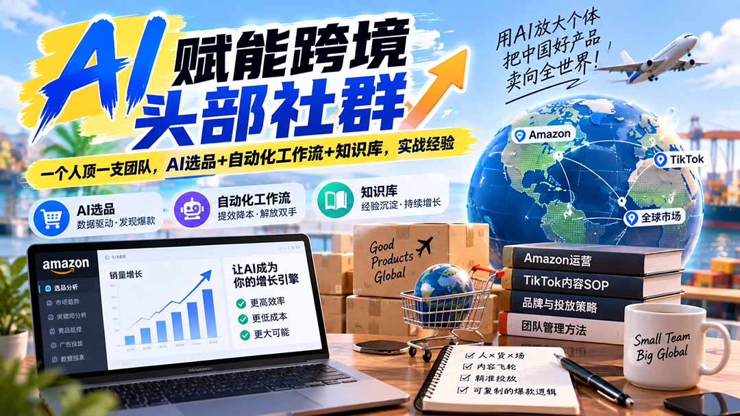 AI赋能跨境头部社群-更新9月：一个人顶一支团队，AI选品+自动化工作流+知识库，实战经验 - 中创网