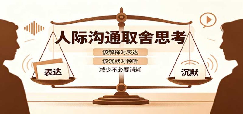 人际沟通取舍思考：分清解释与沉默边界，拿捏职场生活沟通分寸减少情绪内耗-初遇资源网
