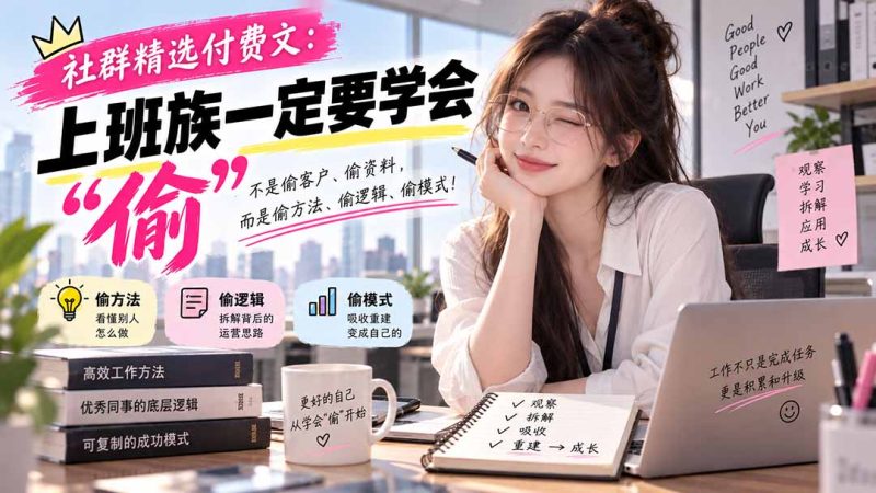 社群精选付费文：上班族一定要学会“偷“-初遇资源网