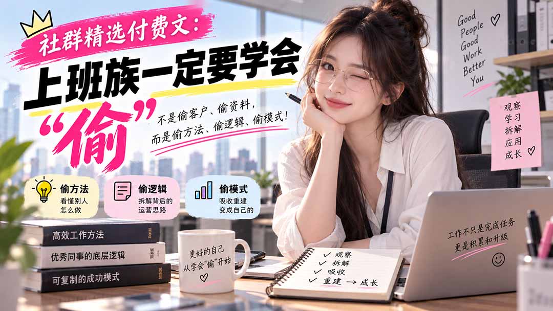 社群精选付费文：上班族一定要学会“偷“