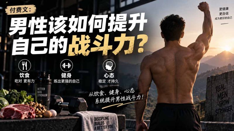 付费文章：男性该如何提升自己的战斗力？-初遇资源网