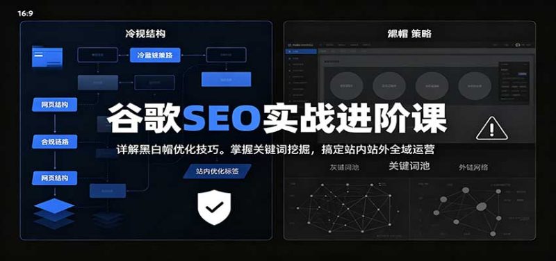 2026谷歌SEO实战进阶课:详解黑白帽优化技巧,掌握关键词挖掘,搞定站内站外全域运营-初遇资源网