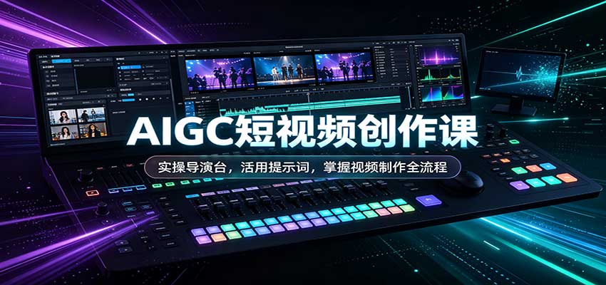 AIGC短视频创作课：实操导演台，活用提示词，掌握视频制作全流程 - 福缘网
