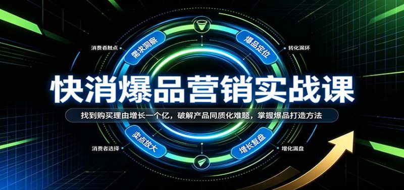 快消爆品营销实战课：找到购买理由增长一个亿，破解产品同质化难题，掌握爆品打造方法-初遇资源网