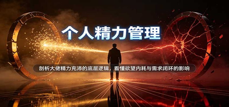 个人精力管理：剖析大佬精力充沛的底层逻辑，看懂欲望内耗与需求闭环的影响-初遇资源网